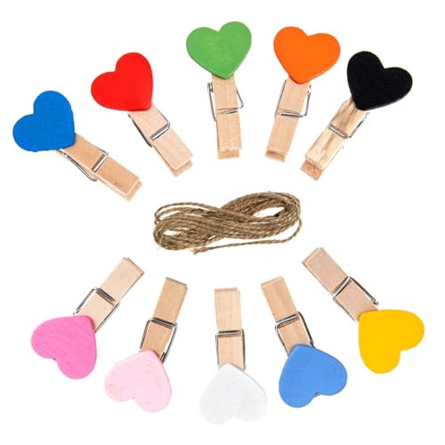 EXQUIMEUBLE Holz Bild Clips Herz Form Wäscheklammern Für Handwerk Mit Seil Für Geburtstage Hochzeitsfeiern Und Feste Dekoration EXQUIMEUBLE Holz Bild Clips Herz Form Wäscheklammern Für Handwerk Mit Seil Für Geburtstage Hochzeitsfeiern Und Feste Dekoration von EXQUIMEUBLE