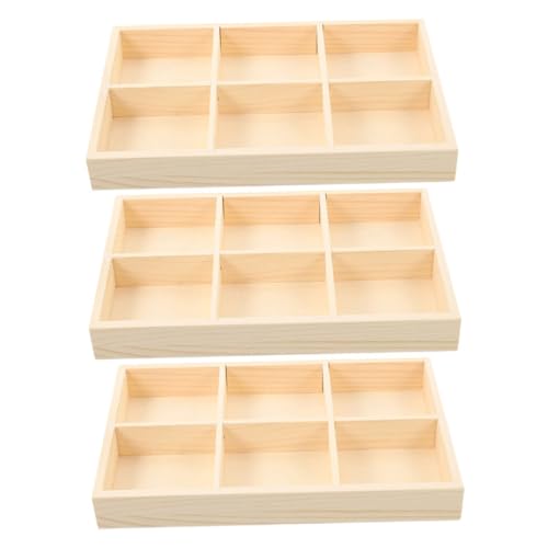EXQUIMEUBLE Holz-displaybox 3er-pack Buntstifthalter Für Jungen Und Mädchen Kartensortiertablett Krawatten-aufbewahrungsbox Kunst-organizer Für Jungen Und Mädchen von EXQUIMEUBLE