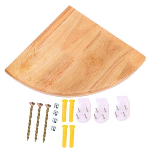 EXQUIMEUBLE Eckregal aus Holz Wandmontage Dekoratives Design Installieren für Wohnzimmer und Badezimmer von EXQUIMEUBLE