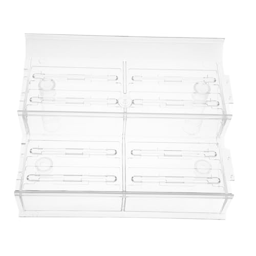 EXQUIMEUBLE Klarer Kunststoff Ausstellungsständer Stufiger Regalhalter für Gemüse Transparentes Design für Ansprechende Präsentation im Supermarkt Langlebig und Benutzerfreundlich von EXQUIMEUBLE