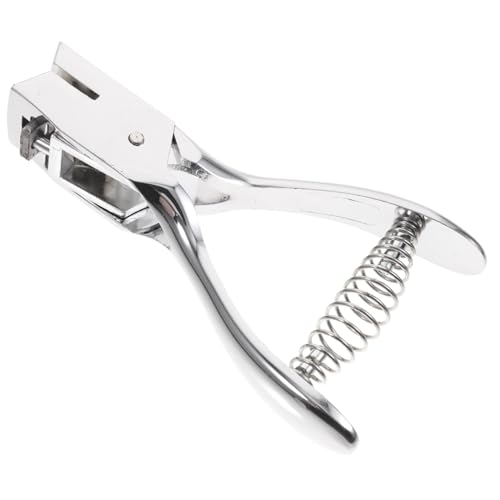 EXQUIMEUBLE Manueller Einzellocher Ovalform Silber Robuster Handlocher für Papier Karten und Bastelprojekte Platzsparend Langlebig für Scrapbooking und DIY anwendungen Geeignet von EXQUIMEUBLE