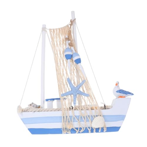 EXQUIMEUBLE Mediterranes Holz Segelboot Modell mit Seemöwen Design Dekorative Nautische Tischskulptur für Wohn und Büroschreibtische EXQUIMEUBLE Mediterranes Holz Segelboot Modell mit Seemöwen Design Dekorative Nautische Tischskulptur für Wohn und Büroschreibtische von EXQUIMEUBLE