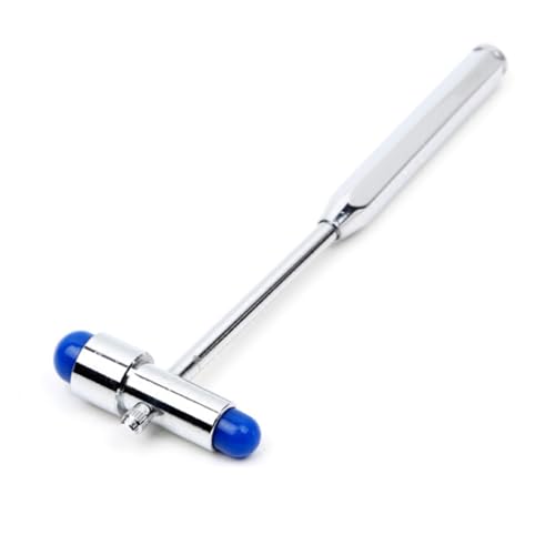 EXQUIMEUBLE Multifunktionaler Reflexhammer mit Doppelkopf Edelstahlgriff Nadel und Pinsel Blau für Neurologische Diagnostik und Massage Sterilisierbar Komfortabler Halt von EXQUIMEUBLE