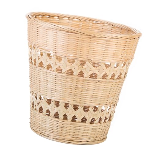 EXQUIMEUBLE Papierkorb Geflochten Wäschekorb Retro Stil Robuster Mülleimer für Wohnzimmer Büro Schlafzimmer Multifunktionaler Aufbewahrungskorb ohne Deckel EXQUIMEUBLE Papierkorb Geflochten Wäschekorb Retro Stil Robuster Mülleimer für Wohnzimmer Büro Schlafzimmer Multifunktionaler Aufbewahrungskorb ohne Deckel von EXQUIMEUBLE