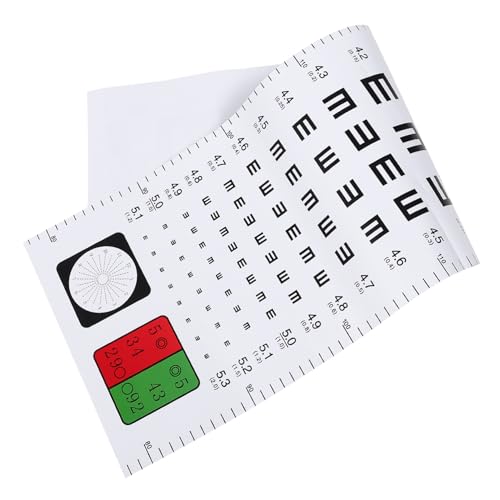 EXQUIMEUBLE Standard sehtafel zur Augenprüfung Klare Wiederverwendbare Visuelle Testtafel aus Robustem Kunststoff Leicht Ablesbar für Erwachsene und Einfach zu Bedienen für Haushalte und von EXQUIMEUBLE