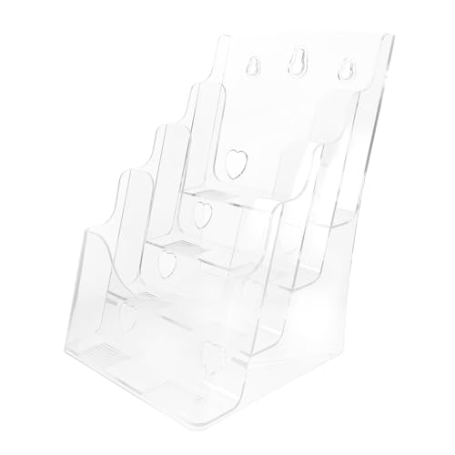 EXQUIMEUBLE Transparenter Prospektständer Dokumentenhalter Desktop Organizer für Büro und Zuhause Platzsparend Vielseitig Einsetzbar Klarer Magazinhalter und Broschürenständer aus Robustem von EXQUIMEUBLE