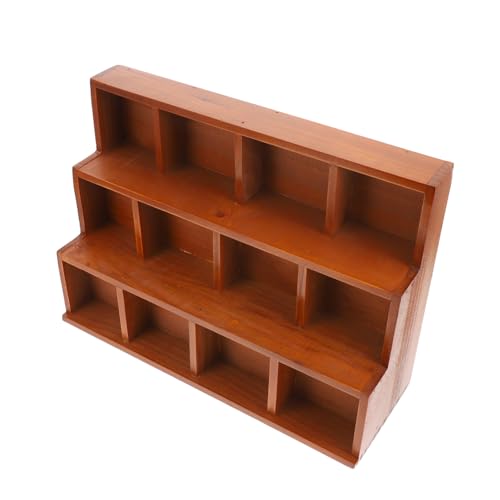 EXQUIMEUBLE Vintage Holzkasten Wandmontage Aufbewahrungsschrank mit Mehrfachfächern für Dekoration und Organisation für Wohnzimmer Schlafzimmer von EXQUIMEUBLE