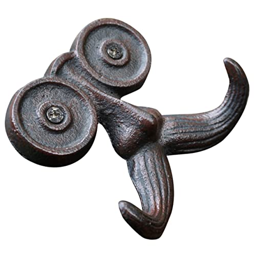 EXQUIMEUBLE Vintage Wandhaken aus Gusseisen Antiker Metallkleiderhaken Vielseitig Einsetzbar für Küche Badezimmer und Flur Dekoratives Eines von EXQUIMEUBLE