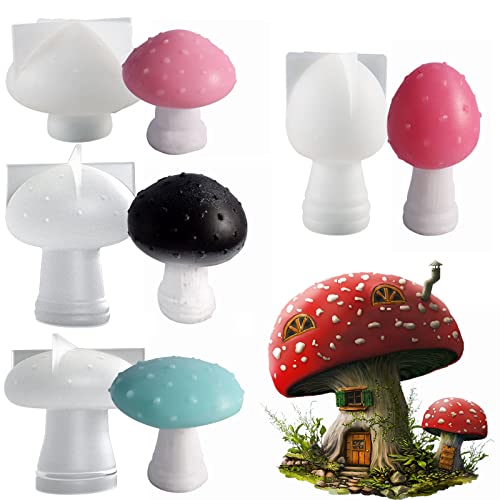 EXQULEG 3D Pilz Silikonform Epoxidharz Form 4 Stück Pilz Epoxidharz Kerzen Gießform Resin Silikonformen Epoxidharz Resin Candle Mold für Handwerk Heimdekoration,Duftkerzen EXQULEG 3D Pilz Silikonform Epoxidharz Form 4 Stück Pilz Epoxidharz Kerzen Gießform Resin Silikonformen Epoxidharz Resin Candle Mold für Handwerk Heimdekoration,Duftkerzen von EXQULEG