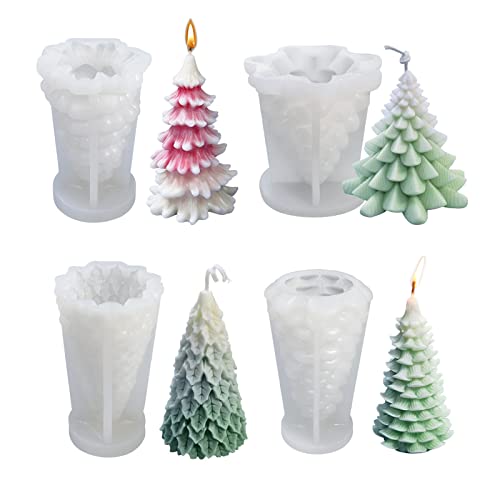 EXQULEG 3D Silikonform Weihnachtsbaum Kerzenform 4 Stück Weihnachtsbaum Kerzengießform Form Kerzen Gießen Formen 3D Silikon Kerzenform DIY Weihnachten Kerzen Gießformen,Weihnachtsbaum deko (4set-s) EXQULEG 3D Silikonform Weihnachtsbaum Kerzenform 4 Stück Weihnachtsbaum Kerzengießform Form Kerzen Gießen Formen 3D Silikon Kerzenform DIY Weihnachten Kerzen Gießformen,Weihnachtsbaum deko (4set-s) von EXQULEG