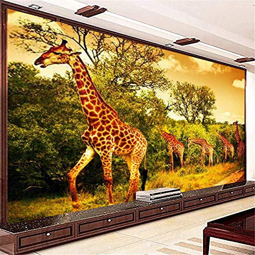 EXQULEG 5D Diamond Painting Kits, Giraffe DIY Diamant Painting Bilder Tier Diamant Malerei Mosaik Cross Stitch Stickerei Zuhause Mauer Dekoration (100x120cm) von EXQULEG