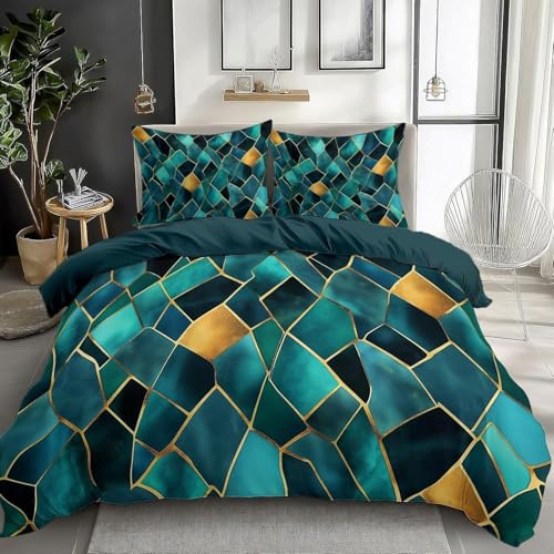 EXSANLIEAY Mode Bettwäsche-Sets 200x200 cm Abstrakte Geometrie Bettbezug Kreatives 3D Effekt Weich Microfaser Deckenbezug mit Reißverschluss und 2 Kissenbezug 80x80 cm EXSANLIEAY Mode Bettwäsche-Sets 200x200 cm Abstrakte Geometrie Bettbezug Kreatives 3D Effekt Weich Microfaser Deckenbezug mit Reißverschluss und 2 Kissenbezug 80x80 cm von EXSANLIEAY