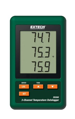 Extech 3-Kanal-Temperatur-Datenlogger, 1 Stück, SD200 von EXTECH