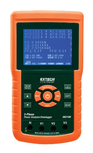 Extech 382100 1200A 3-Phasen-Leistungsanalysator/Datenlogger von EXTECH