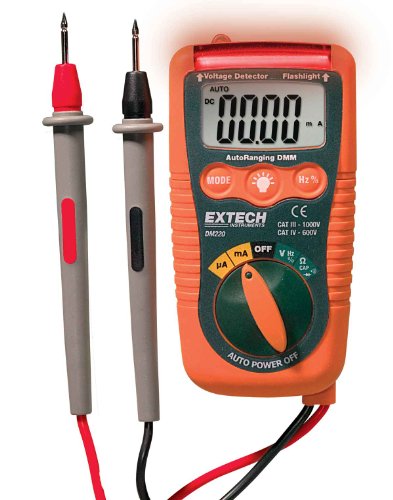 Extech CAT IV MultiMeter mit kontaktfreiem Spannungsdetektor, 1 Stück, DM220 von EXTECH