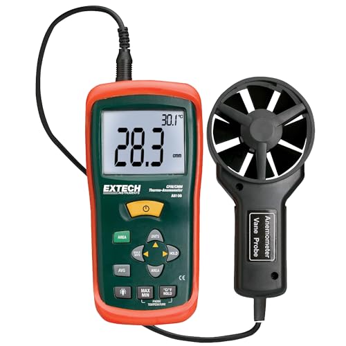 EXTECH CFM/CMM Mini-Thermo-Anemometer, 1 Stück, AN100 von EXTECH