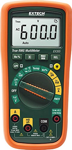 Extech EX355 Professionelles Multimeter mit TRMS und NCV-Detektor und Thermometer von EXTECH