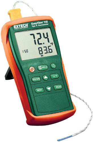 Extech EasyView Typ K Thermometer mit Einfacheingang, 1 Stück, EA11A von EXTECH