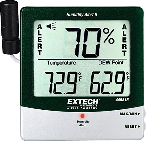 Extech Instruments 445815 Feuchtealarm mit großen Buchstaben/Ziffern von EXTECH