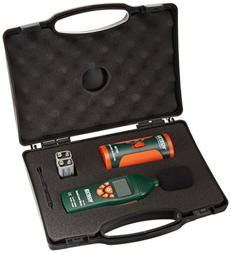 Extech Digitales Schallpegelmessgerät Set mit Hoch/Tief Messbereich, 1 Stück, 407732-KIT von EXTECH