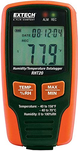 Extech Luftfeuchte- und Temperatur-Datenlogger mit LCD-Display, 1 Stück, RHT20 von EXTECH