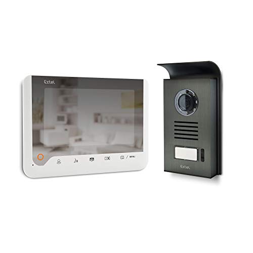 Extel - Videotelefon - Ice, 2-adrig, einfach zu installieren, mit Spiegeleffekt, mit Speicherpass, Überwachungsfunktion, Nachtsicht, Infrarot-LEDs, Evolutionary Connected Platform- 720306 von EXTEL