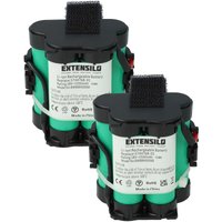 Extensilo - 2x Akku kompatibel mit Gardena R80Li Rasenmäher (2500mAh, 18V, Li-Ion) von EXTENSILO