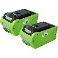 Extensilo - 2x Akku kompatibel mit Greenworks GD40LM45, GD40LM45K2X, GD40LM46SP, GD40LM45K4 Werkzeug (5000 mAh, Li-Ion, 40 v) von EXTENSILO