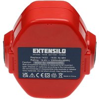 2x Akku kompatibel mit Makita 8280DWAE, 6935FD, 6934FDWDE, 6935FDWDE, 8280D, 6935FDWDEX Werkzeug (3300 mAh, NiMH, 14,4 v) - Extensilo von EXTENSILO