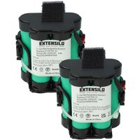 Extensilo - 2x Akku kompatibel mit McCulloch rob R800 2019 Rasenmäher (2500mAh, 18V, Li-Ion) von EXTENSILO