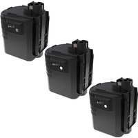 3x Akku kompatibel mit Bosch bti bhe 24VRE, 11225VSR, 11225VSRH, 0 611 260 539, BBH24VRE Werkzeug (3300 mAh, NiMH, 24 v) - Extensilo von EXTENSILO
