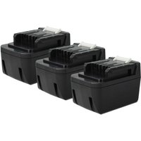 Extensilo - 3x Akku kompatibel mit Makita DDF448RMJ, DF347D, BTP130RFE, DDF446RMJ, DDA340RMJ Werkzeug (5000 mAh, Li-Ion, 14,4 v) von EXTENSILO