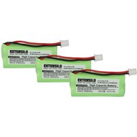 Extensilo - 3x Akku kompatibel mit Universum CL15, SL15 schnurlos Festnetz Telefon (850 mAh, 2,4 v, NiMH) von EXTENSILO