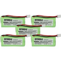 5x Akku kompatibel mit Siemens Gigaset AS140 duo, AS150, AS15, AS140, AS150 duo, AS145 schnurlos Festnetz Telefon (850 mAh, 2,4 v, NiMH) - Extensilo von EXTENSILO
