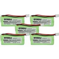 5x Akku kompatibel mit Siemens Gigaset Q063, AS160, AS150 trio, C240 schnurlos Festnetz Telefon (850 mAh, 2,4 v, NiMH) - Extensilo von EXTENSILO