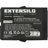 Akku Ersatz für Danfoss 2303691, BT06 für Industrie-Funkfernsteuerung Fernbedienung (750 mAh, 7,2 v, NiMH) - Schwarz - Extensilo von EXTENSILO