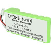 Extensilo - Akku Ersatz für Husqvarna 580 68 33-01, 5806833-01, 580683301, 580683302 für Rasenroboter Rasenmäher (5000mAh, 18V, Li-Ion) von EXTENSILO