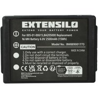 Extensilo - Akku Ersatz für hbc BA209000, BA206000, BA206030, BA209001 für Industrie-Funkfernsteuerung Fernbedienung (2500 mAh, 6 v, NiMH) - Schwarz von EXTENSILO
