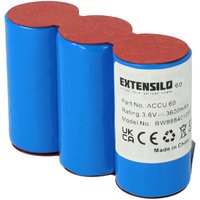 EXTENSILO Akku Ersatz für Gardena Accu 60 (08800-00.630.00), Accu 60 (8800-00.630.00), Accu45, Accu60 für (3600mAh, 3,6V, NiMH) von EXTENSILO