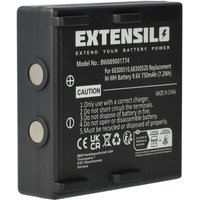 EXTENSILO Akku kompatibel mit Hetronic Nova Ergo Industrie-Funkfernsteuerung Fernbedienung (750 mAh, 9,6 V, NiMH) - Schwarz von EXTENSILO