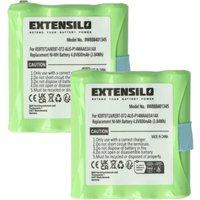 Extensilo - 2x Akku kompatibel mit Motorola Talkabout T40, T80 Extreme, tlkr 3, tlkr 5 Funkgerät, Walkie Talkie (800mAh, 4,8V, NiMH) von EXTENSILO