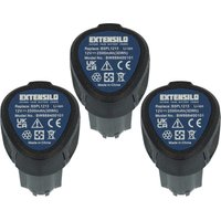 EXTENSILO 3x Akku Ersatz für Ryobi BSPL1213 für Elektrowerkzeug (2500 mAh, Li-Ion, 12 V) von EXTENSILO