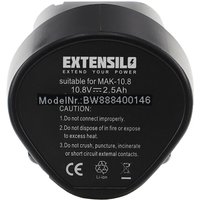 Akku Ersatz für Makita BL1013, BL1014 für Elektrowerkzeug (2500 mAh, Li-Ion, 10,8 v) - Extensilo von EXTENSILO