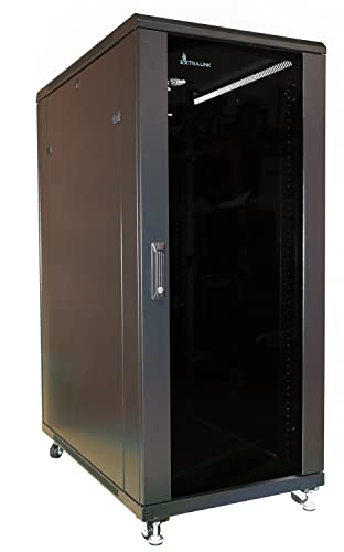 EXTRALINK 27U 600X1000, Rack, stehend, ideal für Netzwerk-Serverräume, CCTV-Kontrolle, Unternehmen, IT-Unternehmen, einfache Installation, schwarz von EXTRALINK