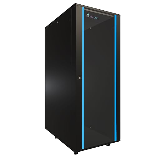 EXTRALINK 37U 600X1000, Rack, stehend, ideal für Netzwerk-Serverräume, CCTV-Kontrolle, Unternehmen, IT-Unternehmen, einfache Installation, schwarz von EXTRALINK