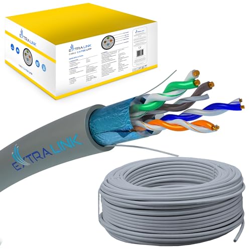 EXTRALINK CAT 5E FTP F/UTP Intern Ethernet Kabel 305M Indoor Twisted Pair Internet Kabel LAN Verlegekabel AWG24 CCA UTP RJ45 Kupfer Kabel Installationskabel Kupfer von EXTRALINK