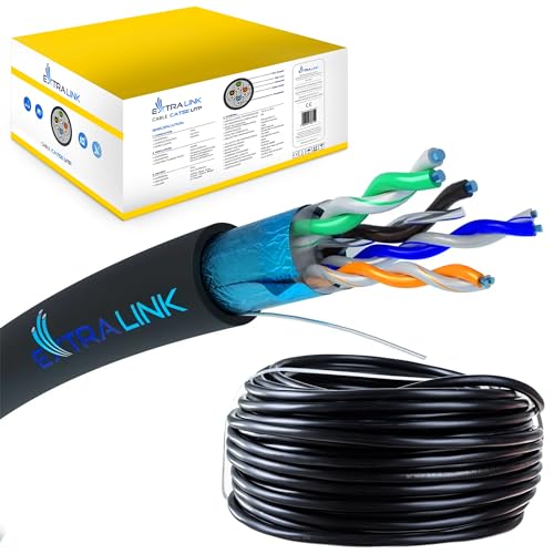 EXTRALINK CAT 5E FTP F/UTP mit Gel Outdoor Ethernet Kabel 305 METER Extern Twisted Pair Internet Kabel LAN Verlegekabel AWG24 CCA UTP RJ45 Kupfer Kabel Installationskabel von EXTRALINK