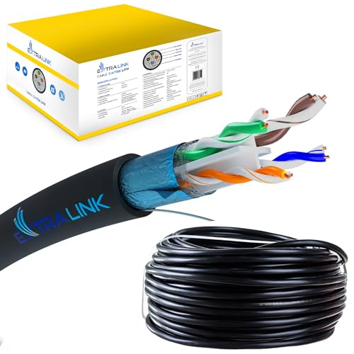 EXTRALINK CAT 6 FTP F/UTP Outdoor Ethernet Kabel 305 METER Extern Twisted Pair Internet Kabel LAN Verlegekabel AWG24 CCA UTP RJ45 Kupfer Kabel Installationskabel von EXTRALINK