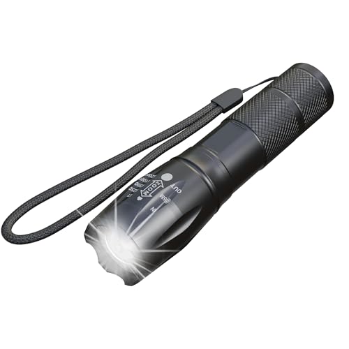 EXTRALINK Taschenlampe Batterie 200 Lumen, High Power 10W LED Taschenlampe, 3 Lichtmodi - SOS und Strobe, einstellbarer Fokus, Anti-Shock, kompakt - für Notfall, Camping, Wandern von EXTRALINK