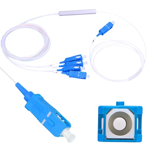 EXTRALINK Lan Splitter SC/UPC, 1:4 PLC Optisches Kabel, 900um, 1,5m, Ethernet Splitter, LAN Verteiler, Optisches Kabel, Glasfasersplitter für FTTH-Netze von EXTRALINK